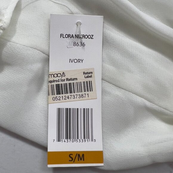 Flora Nikrooz Ivory Sheer Wrap Belted Short Robe Cover-Up – Women’s Size S/M NWT - Picture 8 of 11